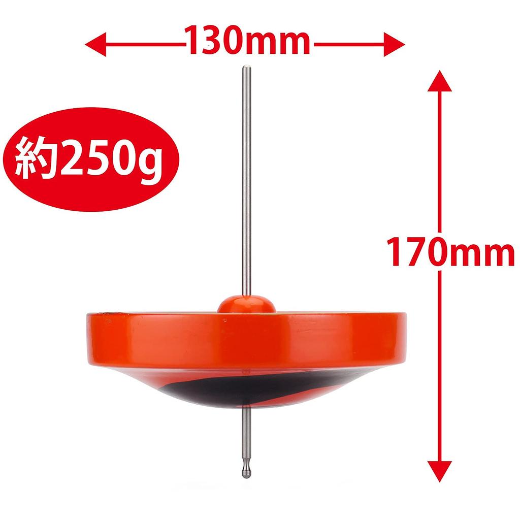 Acrobatic Top "Gyoukou" Plain (Kneaded TopHand-Cranked Top) (Red Line Paint)
