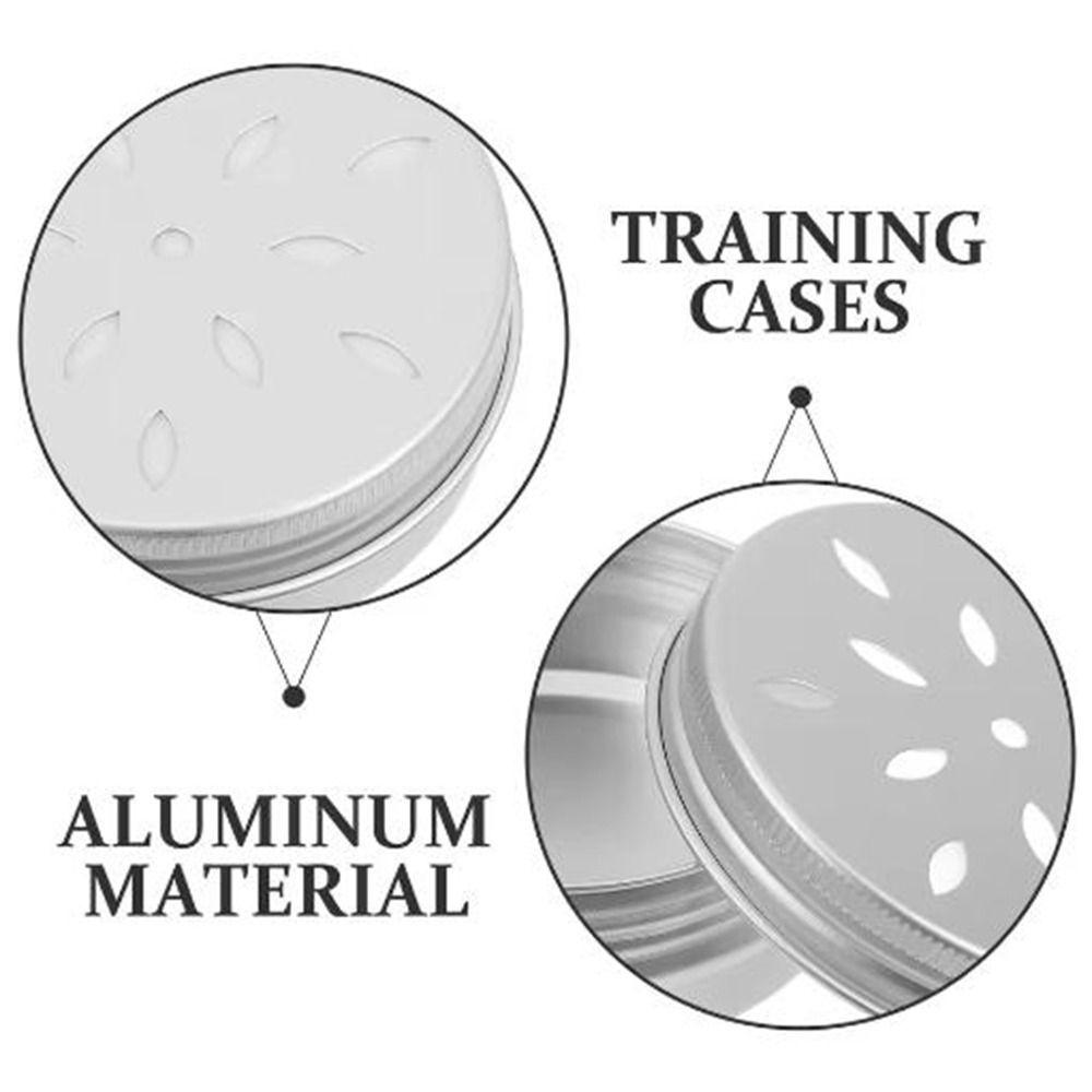 10Pcs 60ML Aluminum Tin Can Round Empty Scent Training Case with Hollow Hole Lid Refillable Dog Scent Training Box