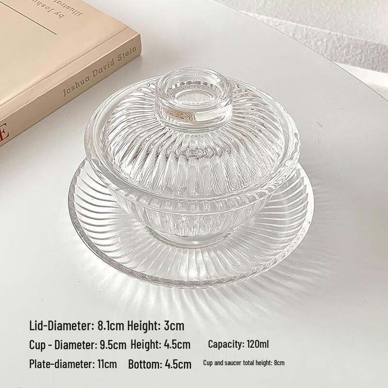 Zhaoran Glass Bird s Nest Stew Cup with Lid