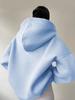 2024 Women's Solid Color Loose Hooded Sweatshirt - Autumn/Winter Long Sleeve Sportswear for Europe & America