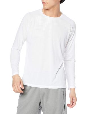 Langarm Trainingsshirt Größe S Herren, Weiß, (K2JA0543)