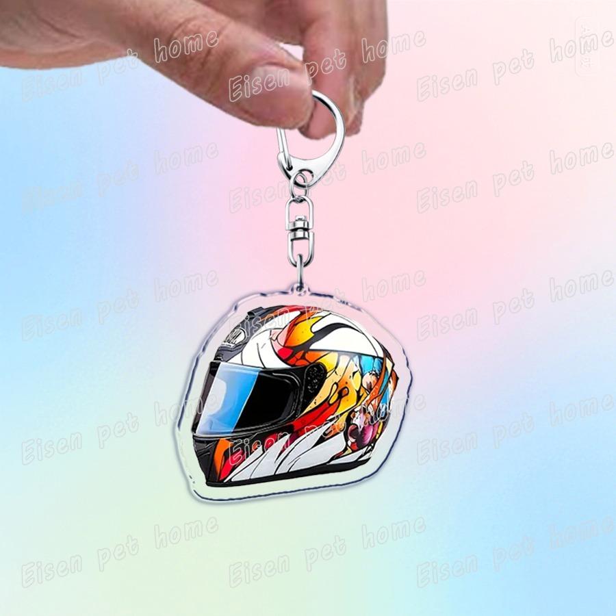 Fashion Motorcycle Helmet Keychain Accessories Bag Charms Motorcyclist Knight Car Keychains Keyrings Jewelry Fans Gift