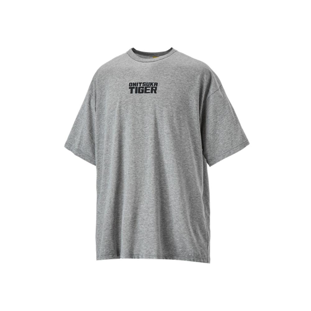 ONITSUKA TIGER Casual Comfortable Fashion Versatile Short Sleeve T-Shirt Unisex Tops Light-Gray 2183B280-021