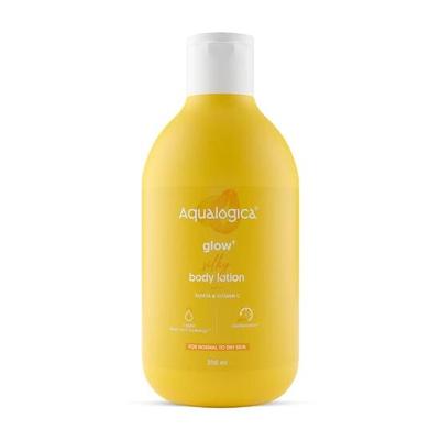 Aqualogica Glow+ Silky Body Lotion with Papaya & Vitamin C | For Normal To Dry Skin | Gives 24hr Moisturization | 300 Ml