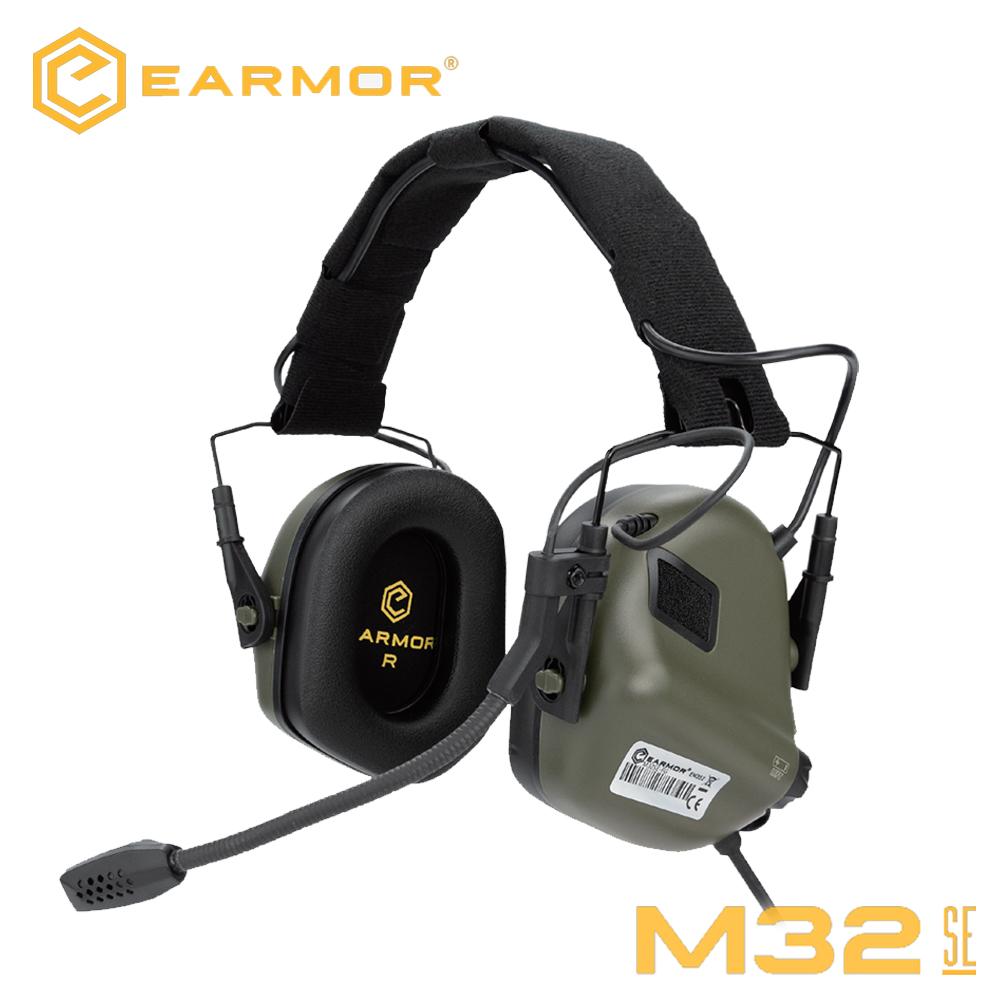 EARMOR M32 MOD4 Tactical Shooting Earmouff with 360° Rotation Bracket Kit Fit for FAST Helmet Wendy M-LOK ARC Helmet DIY Set