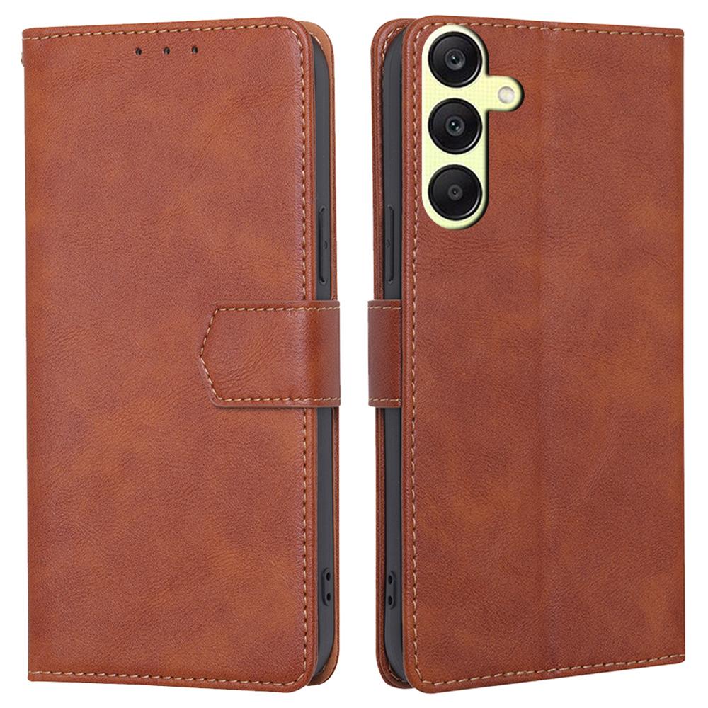 For Samsung Galaxy A25 5G (Global) (161.0 x 76.5 x 8.3mm) Case Leather Cowhide Texture Phone Cover with RFID Blocking Wallet