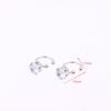 1Pair Elegant Shiny Zircon Clip Earrings Adjustable Non Piercing Ear Clips For Women Daily Wear Party Jewelry Gift Trendy