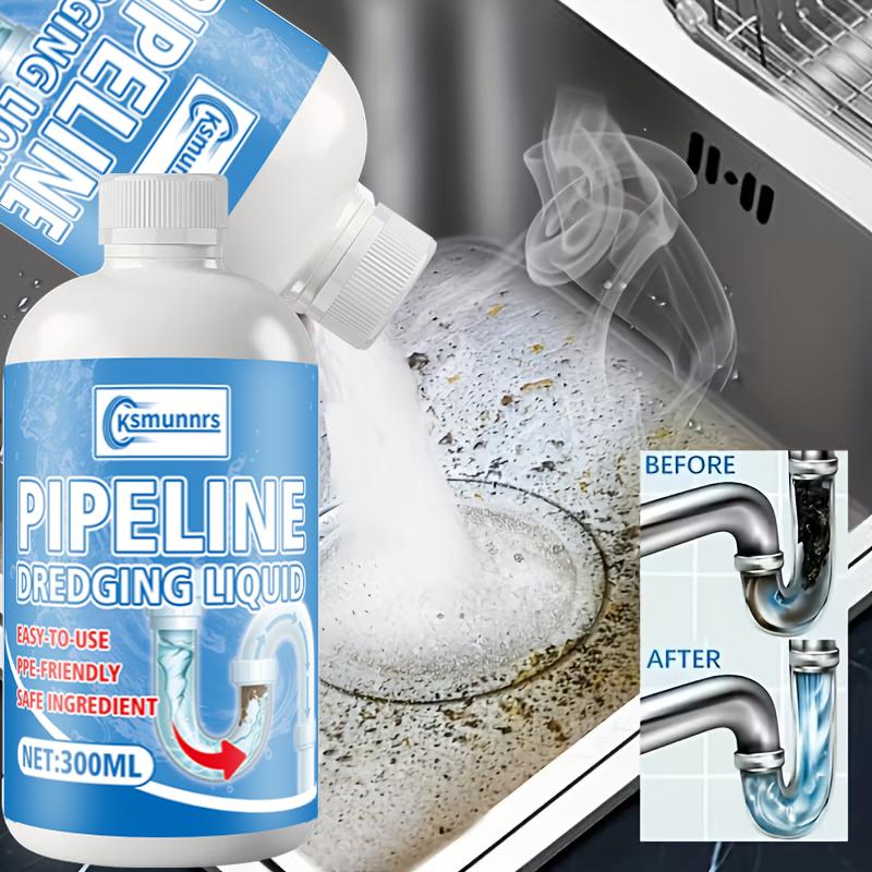 Drain Cleaner - Easily Dissolves Grease And Hair in Pipes, Unclogs Them for Smooth Drainage, Suitable for Various Types of Pipes