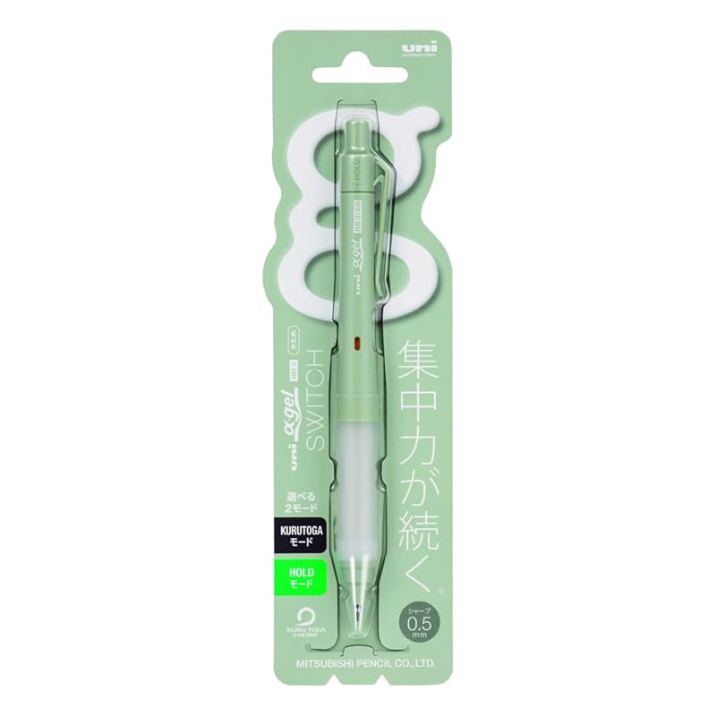 

mitsubishi pencil mechanical pencil alpha gel switch 0.5 opal green M51009GG1P.52