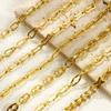 1 Piece Stylish Exquisite 18K Gold Plated 304 Stainless Steel Handmade Link Chain Bracelets For Women Gift 17cm(6.7") long
