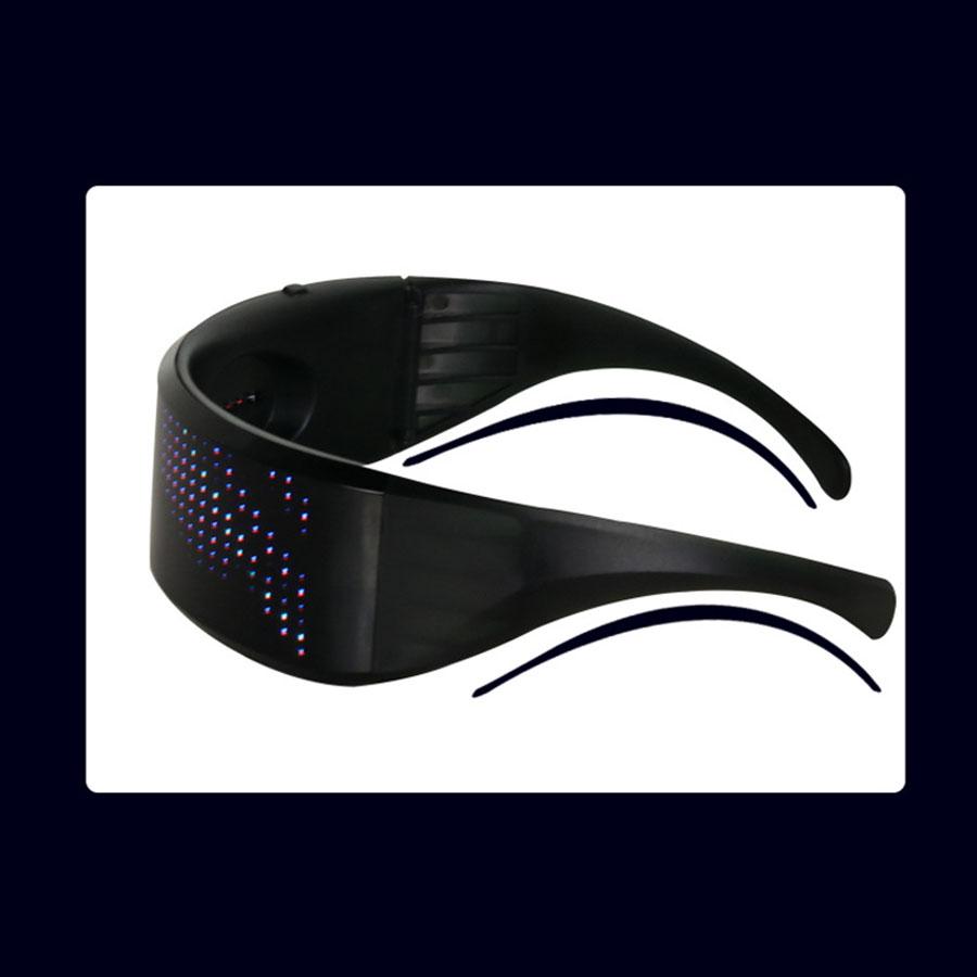 Elektronické brýle s Bluetooth-LED osvětlením, DIY, s USB nabíjením