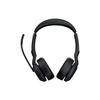 Jabra Evolve2 55 UC Stereo - Fejhallgató - fül feletti - Bluetooth - vezeték nélküli - aktív zajszűrés - USB-A - fekete -