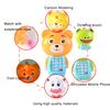 Cartoon Frog Animal LED Music Mobile Phone with Lanyard Educational Kids Toy