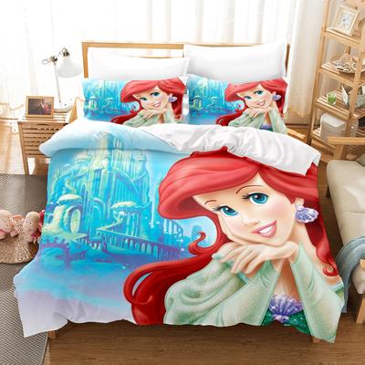 Ariel The Mermaid Princess Bedroom Duvet Cover Set Bedding Comforter Sets Children'S Bedding Set 3-Piece Christmas Decorations