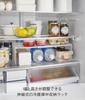 Yamazaki Jitsugyo 8065 Telescopic Refrigerator Storage Rack, White, Approximately W30-45.5 X D20 X H12.6cm, Tower, Width and Height Adjustable,