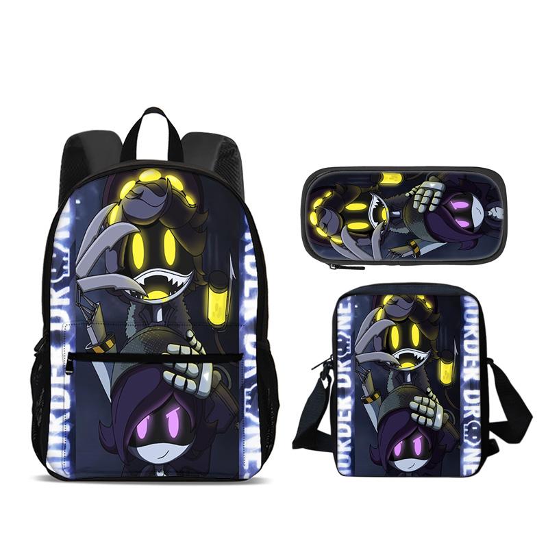 Zaino Droni Assassini Astuccio Borsa a Spalla Set da 3 Pezzi Versatile Grande Capacità Ragazzo e Ragazza Scuola Compleanno Miglior Regalo