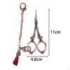 Embroidery Scissors Fabric Sewing Cutting Shears Multipurpose Retro Design with Lanyard Tassel