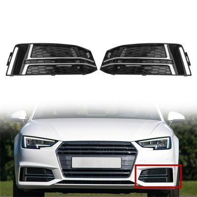 Areyourshop Pair Front Fog Light Cover 8W0807681F 8W0807682F for A4 B9 S-LINE 2016-2018 Bumper Grille