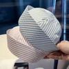 Blue Striped Stripe Sailor Hat Y2K Beret Hat Fashion Captain Hat  Spring