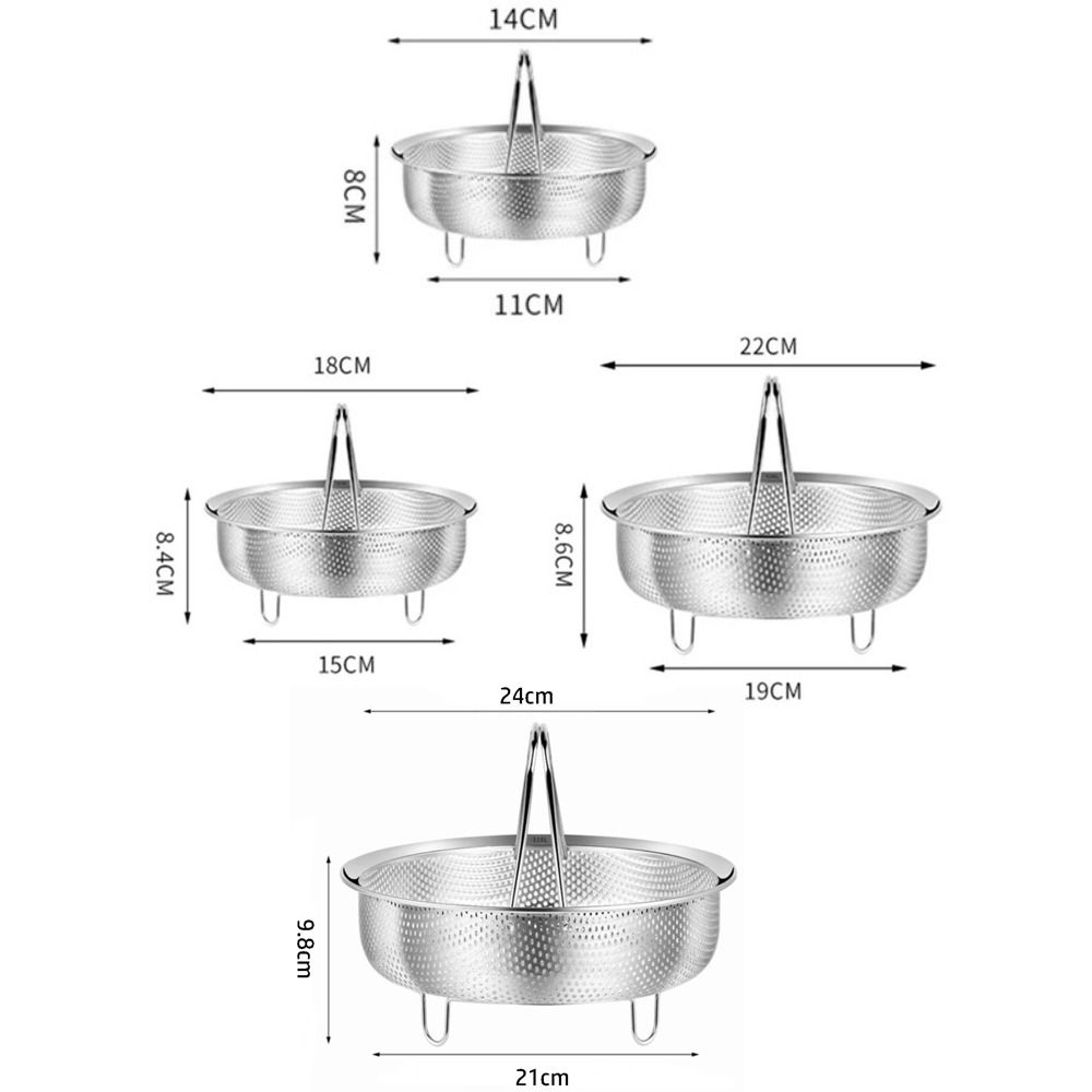 201 Stainless Steel Steamer Basket Foldable Handle Generic Pot Steaming Grid Safe Material Thickened Fruit Drain Basket