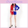 Stunning Harley Quinn Cosplay Costume Set For Women In Vibrant Polyester Fabric