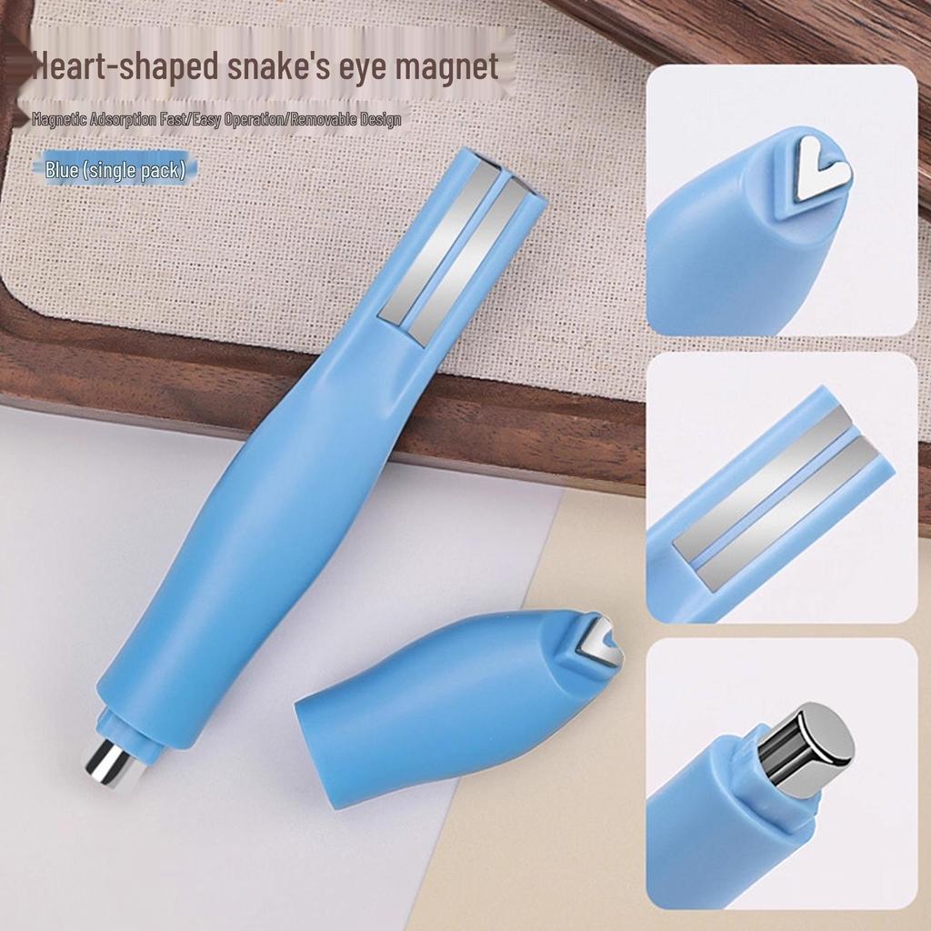 Heart Cat Eye Magnetic Snake Print Nail Art Tool - 3-in-1 Detachable Magnet