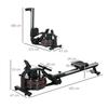 Water Rowing Machine, Indoor Foldable Rower, 6 Resistance Levels, LCD Screen, Black PC Steel