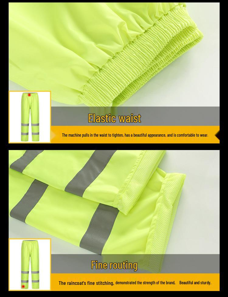 Reflective Split Raincoat & Pants Set for Adults - Unisex Cycling & Motorcycle Gear
