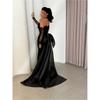 Spring Summer New Arrival Black Sheer Lace Sleeve Wedding Party Dress European American Style