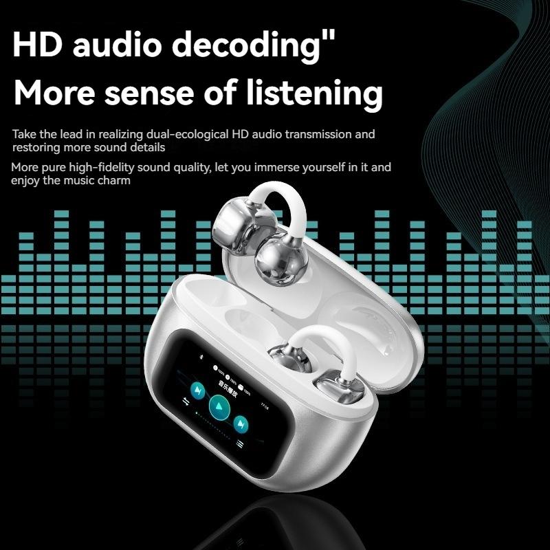 Bluetooth 5.4 Wireless Ear Clip Earphones 144 Languages AI Real Time Translation Headphones Smart Bluetooth Earbuds Device