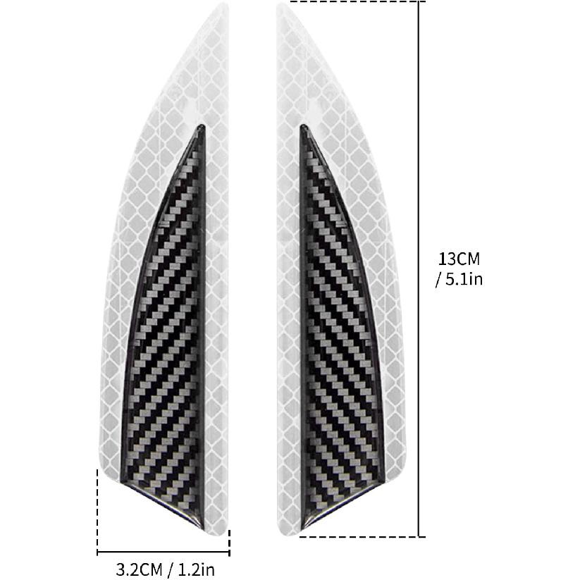 Car Safety Reflective Trim Sticker Carbon Fiber Side Marker Safety Warning Anti-Collision Strip Protection Reflector Guard for Car SUV Pickup