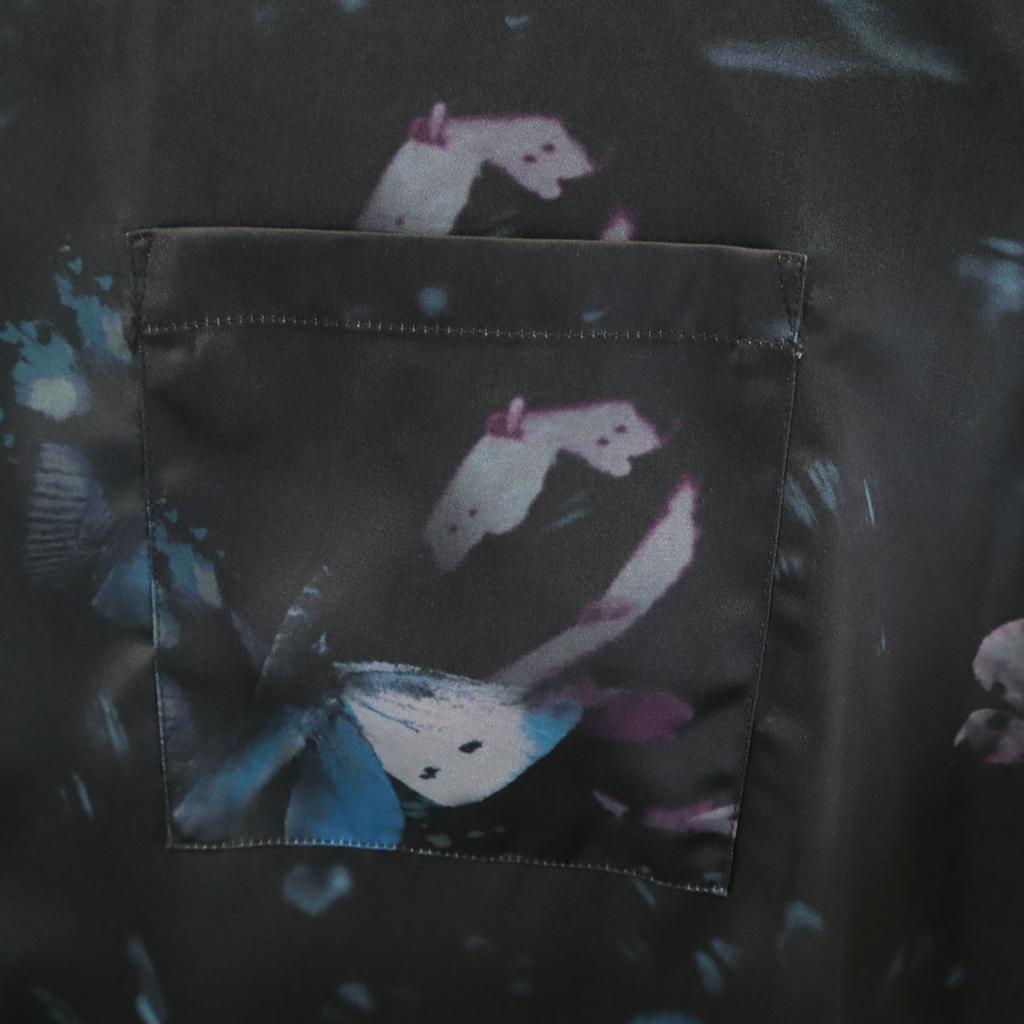 STUDIOUS Made In Japan Butterfly Pattern Long Sleeve Shirt 2 Black Men's Used