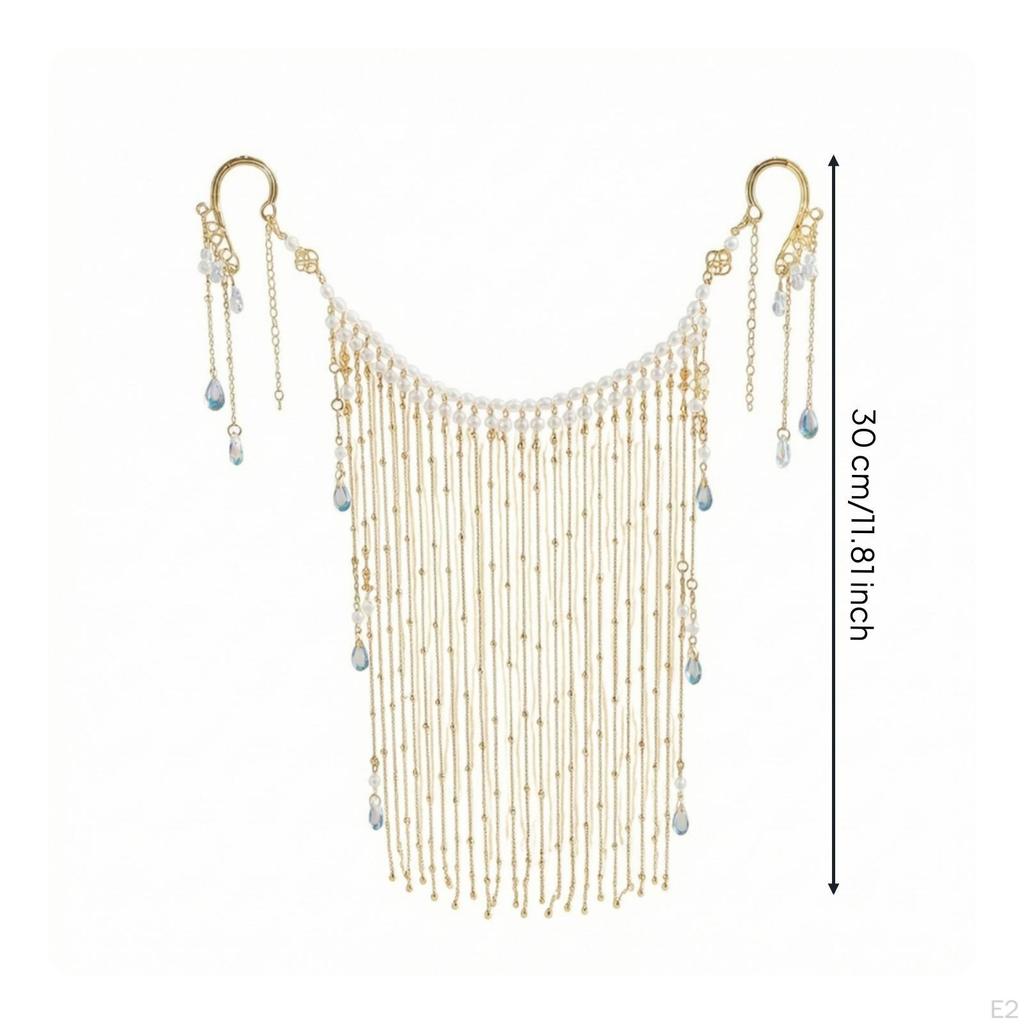 Fringe Headpiece with Chain Strands | Handmade Metal Construction, Vintagethemed Costume Styling,