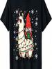 Gnomo de Natal em Lhama Natal Alpaca Meninos Crianças Homens Mulheres Camiseta