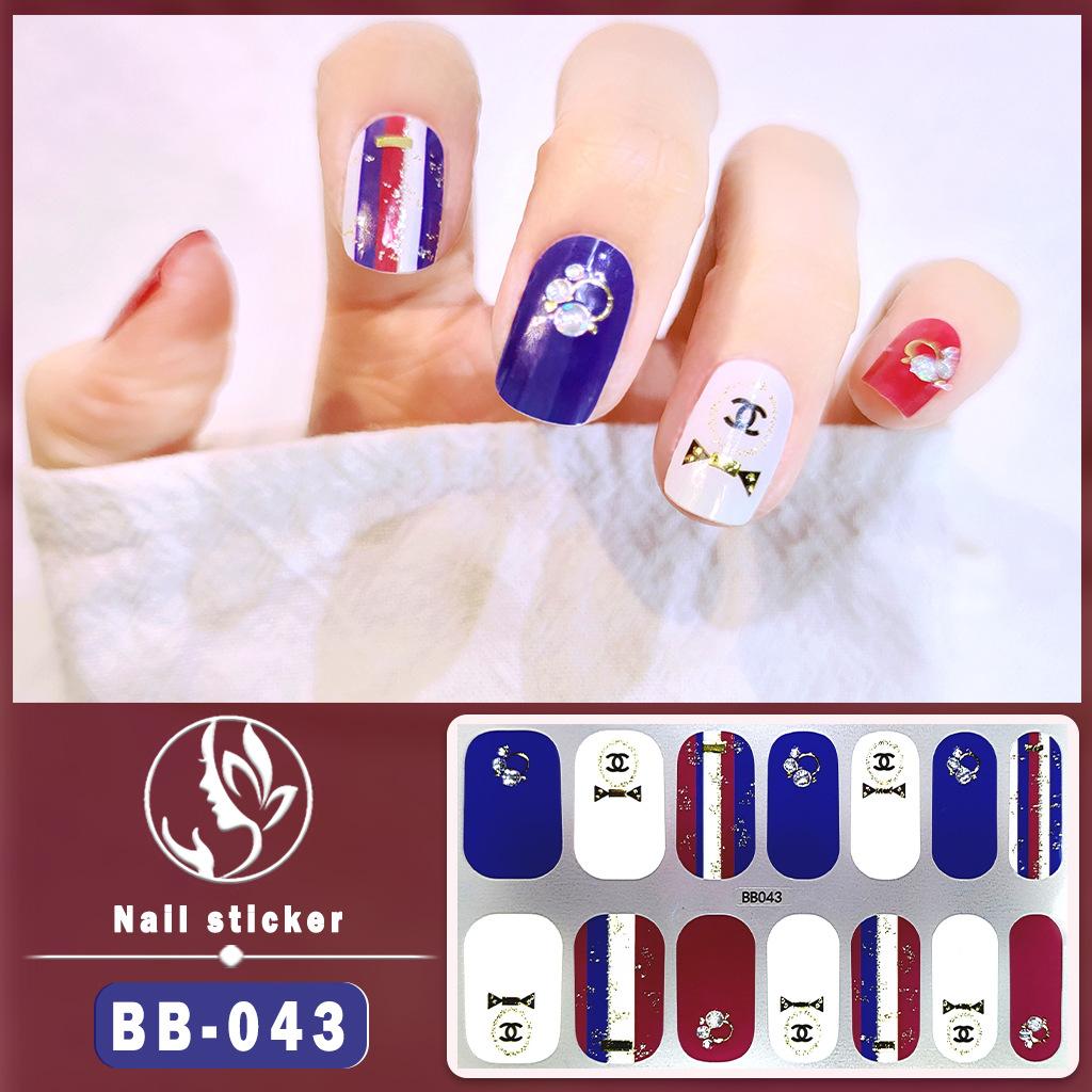 BB 5D No-Bake Gel Nail Sticker Light Therapy Nail Film Nail Sticker Full 3D Hot Gold Wearing Nail Sticker