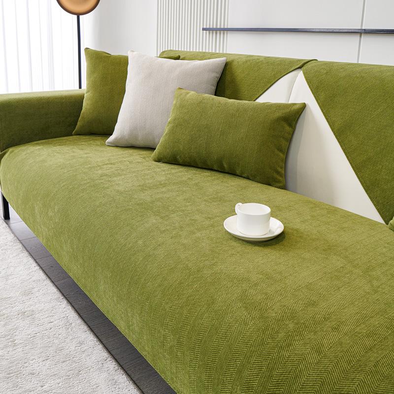 Tekstury Chenille narzuta na sofę uniwersalna antypoślizgowa narzuta na sofę ręcznik Sofa maty ochronne do dekoracji salonu poduszka na sofę
