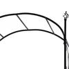 Garden Decorative Metal Arch with Gate Outdoor Patio Trellis Arbor for Climbing Plant Archway Antique Black - 108L X 45W X 215Hcm