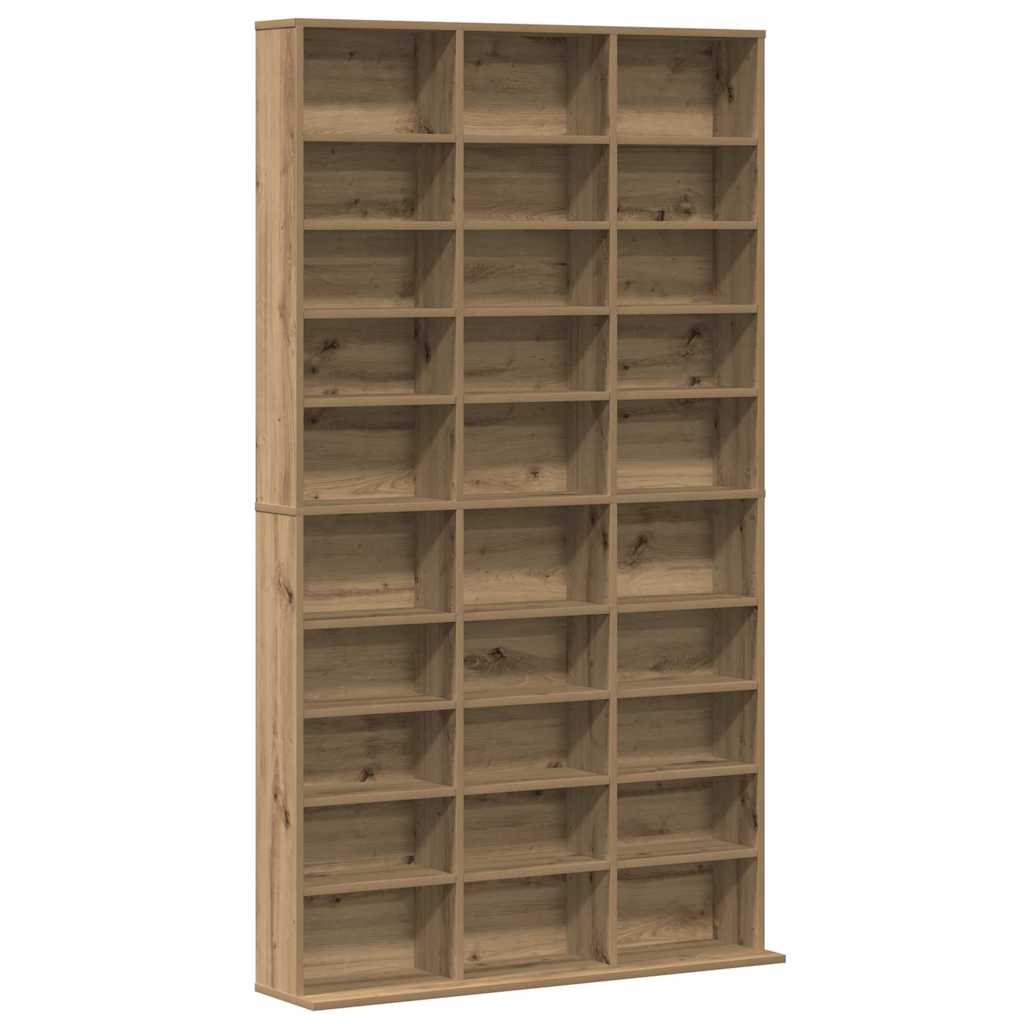 CD Shelf Artisan Oak 101 X 23 X 177.5 Cm Particleboard