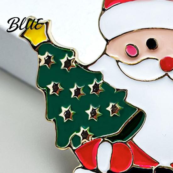 Alloy Santa Claus Pin Zinc Brooch Enamel Cartoon Father Christmas