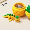 Small Item Storage Jar 3D Printed Pineapple Dragon Figurine Creative Fidget Toys Movable Joints Desk Organizer Toy Flexible Stress Relief Toys for