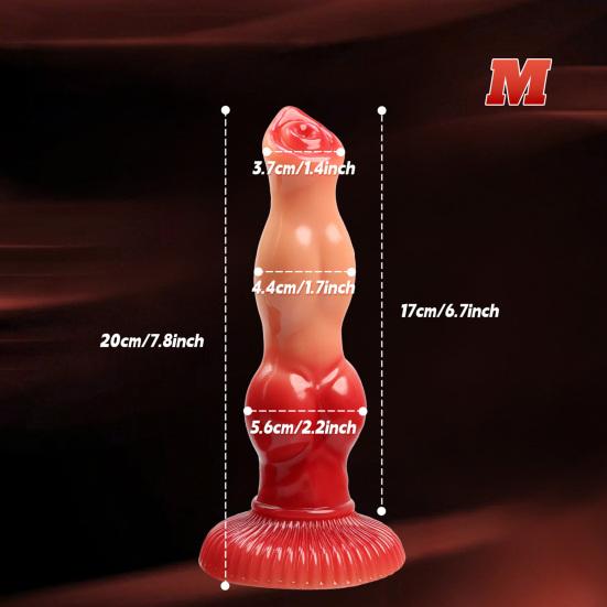 Realistic Dog Dildo for Women, Soft Silicone Fake Phallus with Unique Texture, Waterproof Manual Adult Toy for Solo