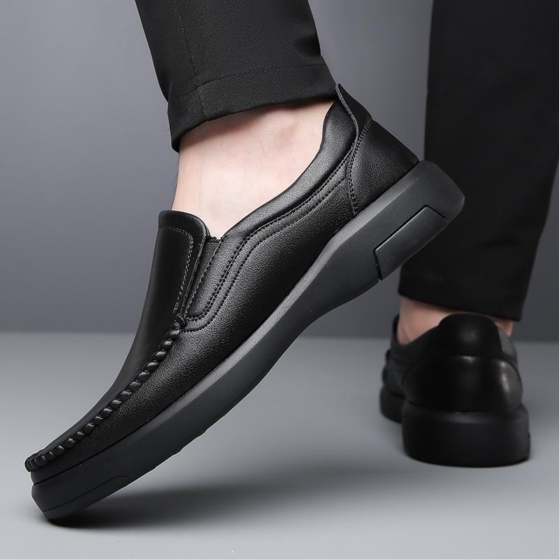 Men's Genuine Leather Casual Shoes Soft Anti-slip Rubber Loafers Man Driving Shoes Handmade Business Footwear Slip on Moccasins