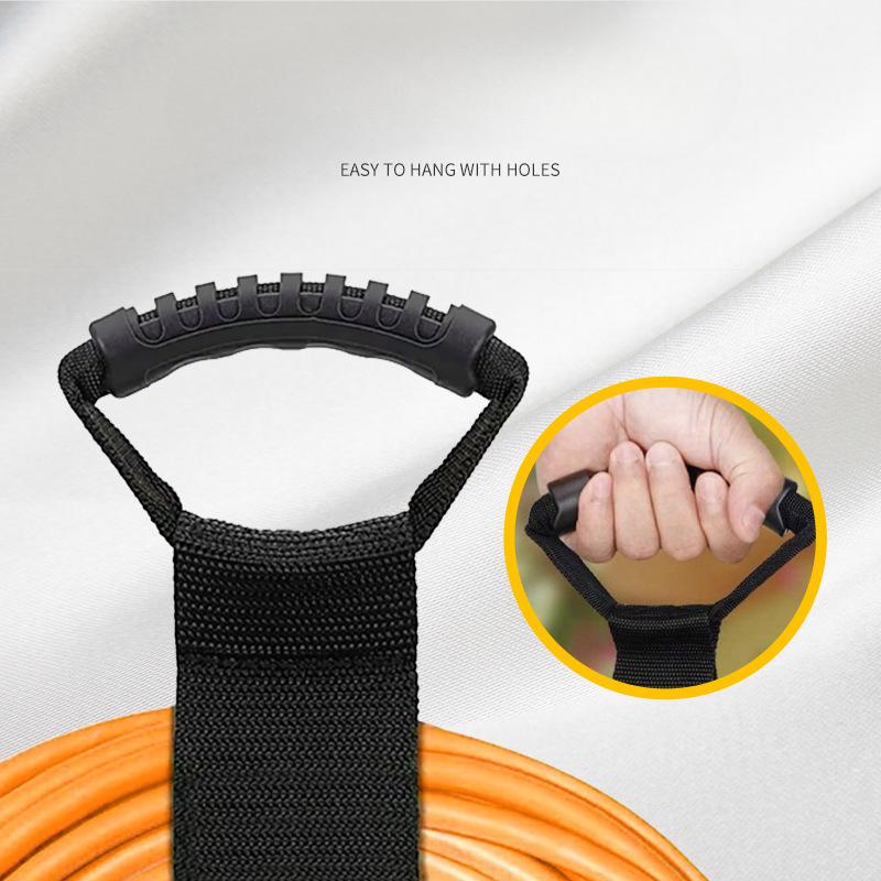 1Pc Portable Heavy Duty Storage Strap Adhesive Velcro Handle Heavy Duty Strap Cable Wire Harness Wire Storage Strap