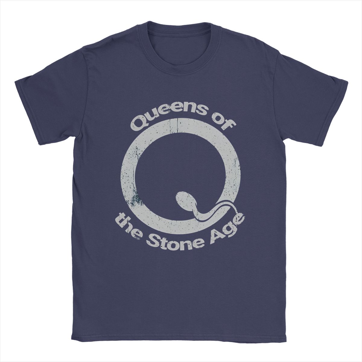 

Men T-Shirt Queens Of The Stone Age Casual Cotton Tee Shirt Short Sleeve T Shirts Round Neck Clothes Summer 4XL