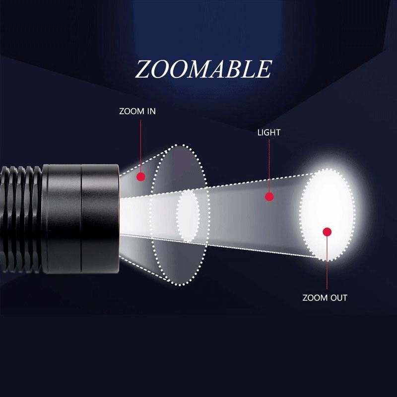 C11 Tactical Zoomable Hunting Flashlight XRE Red/Green/White Torch Predator Lanterna Focus Adjustable Torch Outdoor Scout Light