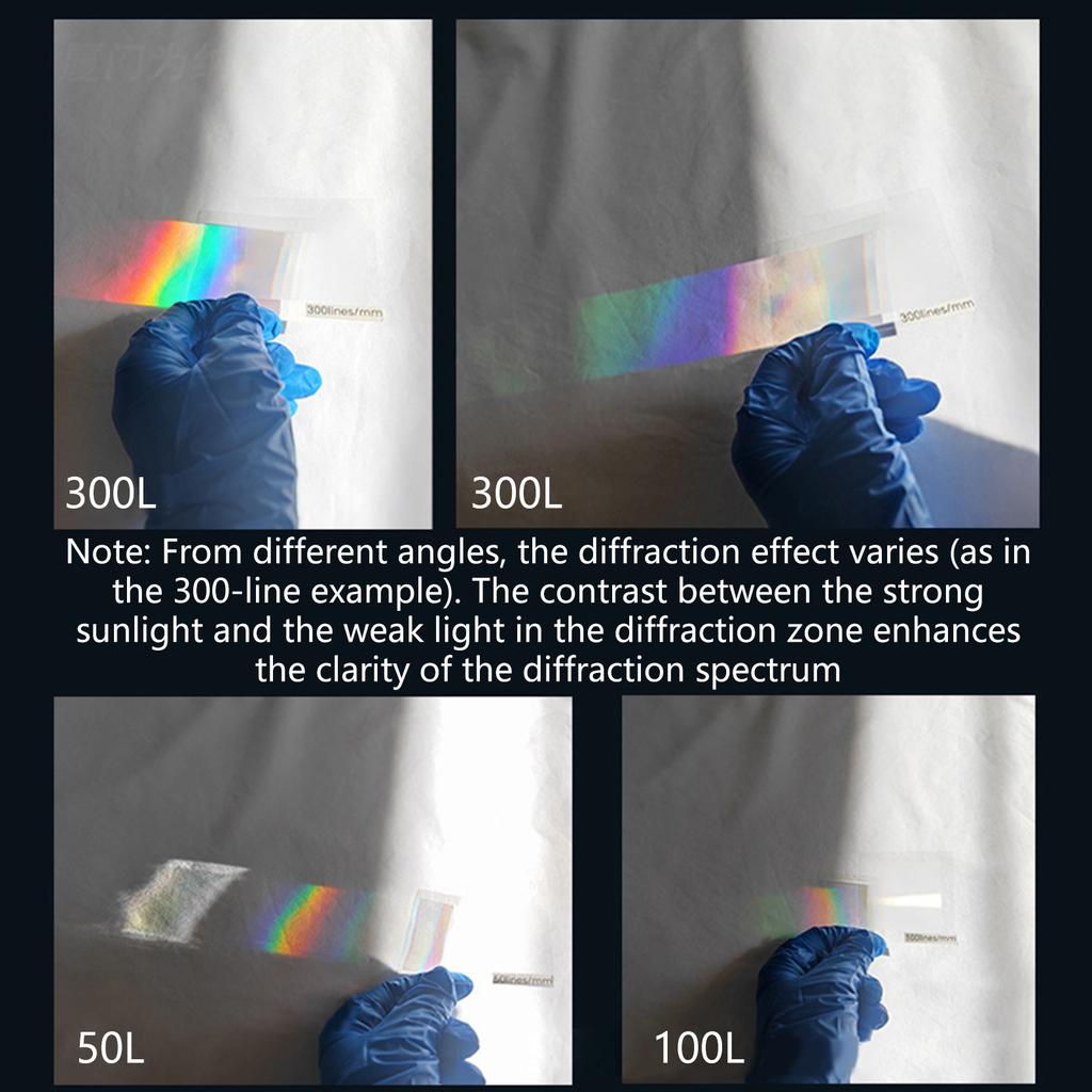 Starkes PET-Material Volumetrisches Transmissionsgitter Schlagfestes Beugungsgitterblech für den Langzeitgebrauch