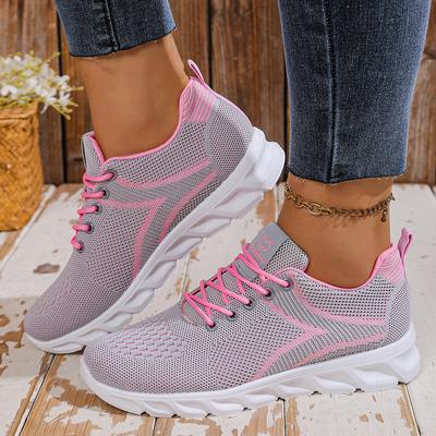 Damen Freizeitschuhe Mode Walking Mesh Flache Schuhe Atmungsaktive Sneaker Damen Gym Vulkanisierte Schuhe Frühling Fliegende Schuhe