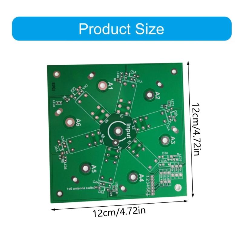 6 1 Coax Remote Antennas Switchs Kit DIY Project For Radio Shortwave 1.8MHz To 60MHz 6 Channel SO 239 Connector PCBs Board