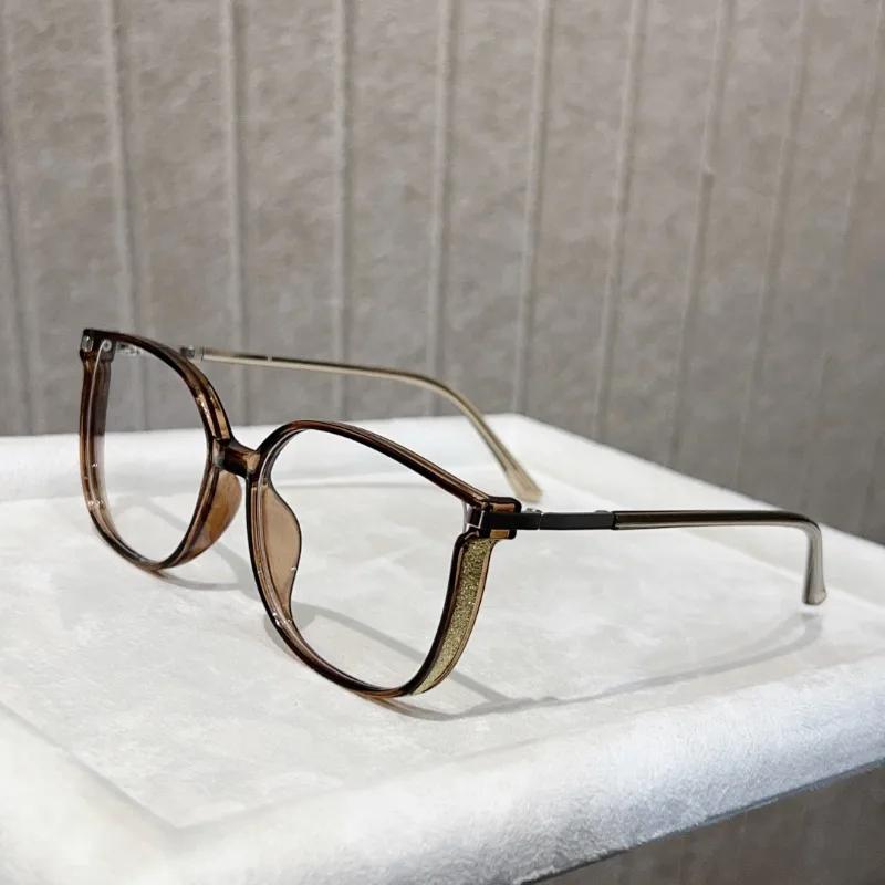 3-Pack Ultra Shiny Reading Glasses Value Set for Middle-Aged and Elderly Black Tea Gray Combination Eyeglasses