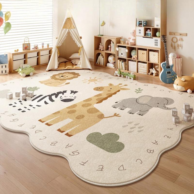 Tierprint Schlafzimmer Dekor Großer Teppich Cartoon Stil Teppiche für Wohnzimmer Flauschige Weiche Lounge Bodenmatte Dicke Plüsch Arbeitszimmer Teppich
